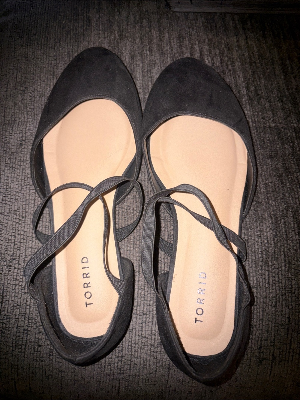 torrid Black Ankle-Strap Ballet Flats